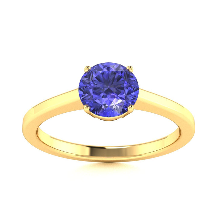 18kt Gold Round Brilliant Tanzanite Ladies Ring (Tanzanite 2.50ct)