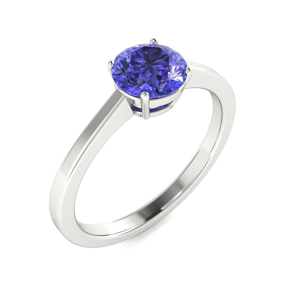 18kt Gold Round Brilliant Tanzanite Ladies Ring (Tanzanite 2.50ct)