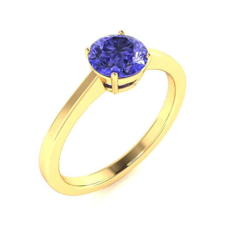 18kt Gold Round Brilliant Tanzanite Ladies Ring (Tanzanite 2.50ct)