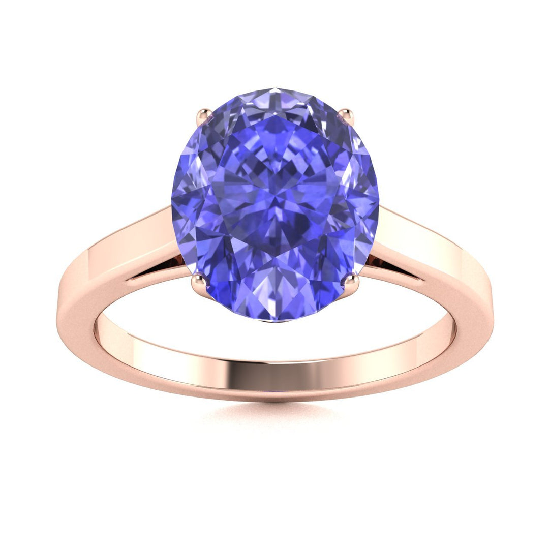 18kt Gold Solitaire Tanzanite Ladies Ring (Tanzanite 6.00ct)