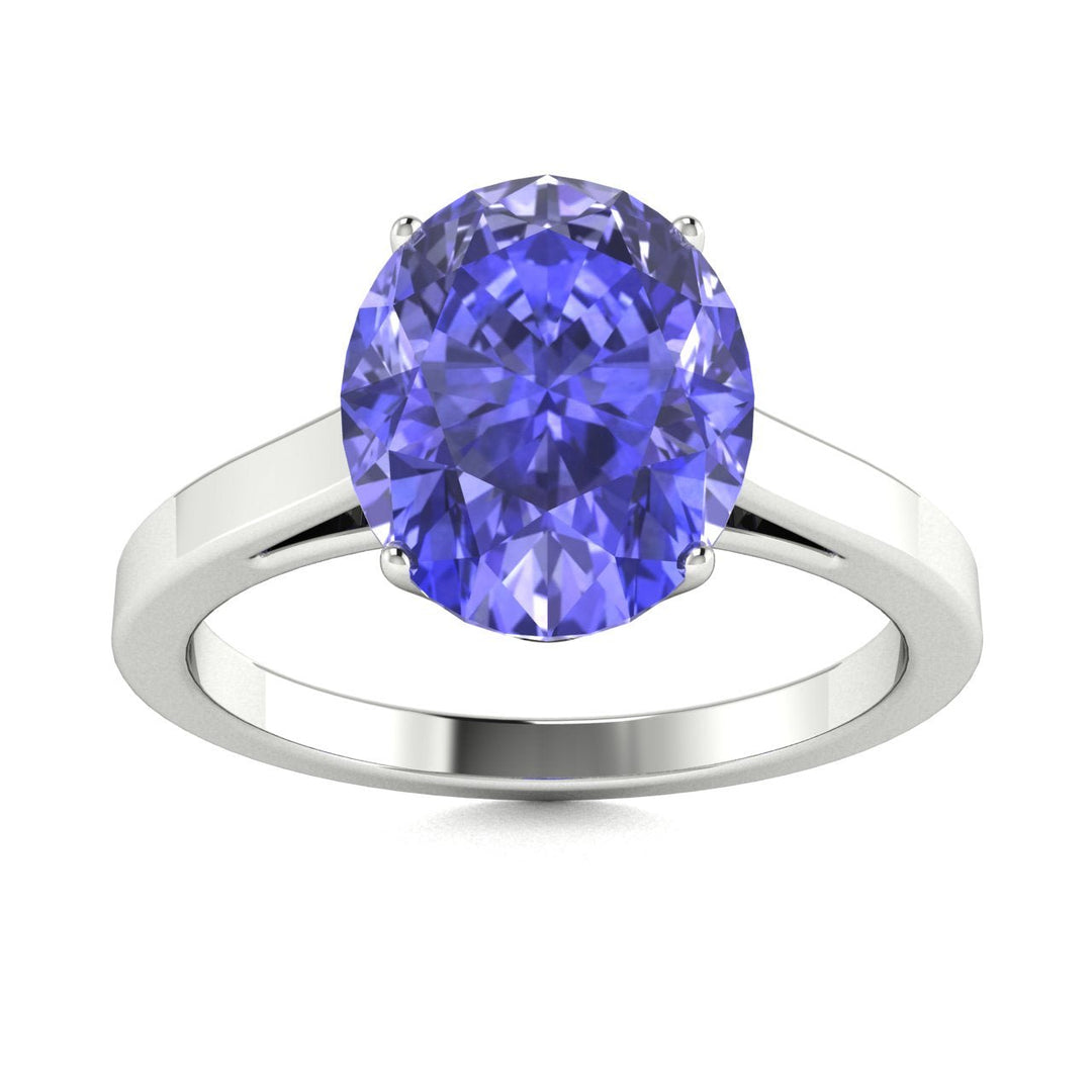 18kt Gold Solitaire Tanzanite Ladies Ring (Tanzanite 6.00ct)