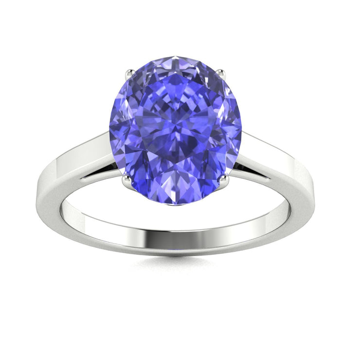 18kt Gold Solitaire Tanzanite Ladies Ring (Tanzanite 6.00ct)