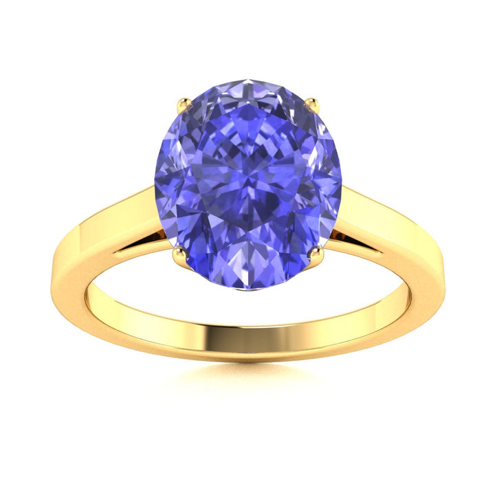 18kt Gold Solitaire Tanzanite Ladies Ring (Tanzanite 6.00ct)