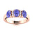 18kt Gold Tanzanite and Diamond Ladies Ring (Tanzanite 1.00cts Diamonds 0.04 cts)