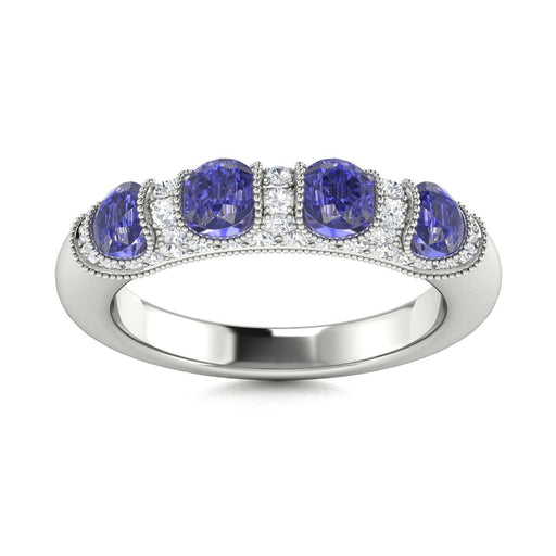 18KT Gold Tanzanite and Diamond Ladies Ring (Tanzanite 1.16 cts White Diamonds 0.28 cts)