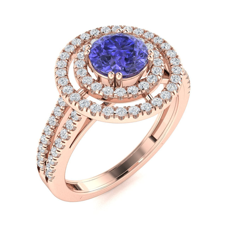 18kt Gold Tanzanite and Diamond Ladies Ring (Tanzanite 1.25ct Diamonds 0.60cts)