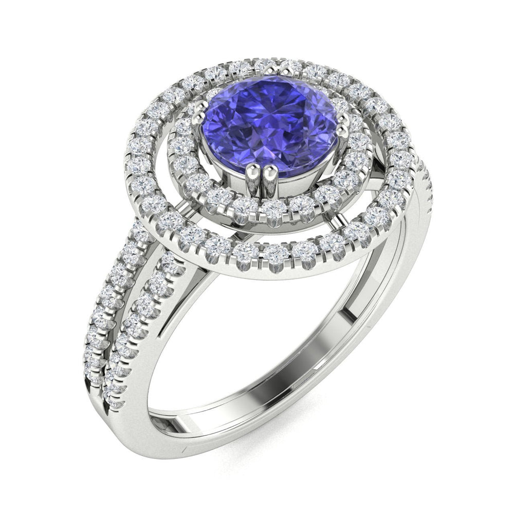 18kt Gold Tanzanite and Diamond Ladies Ring (Tanzanite 1.25ct Diamonds 0.60cts)