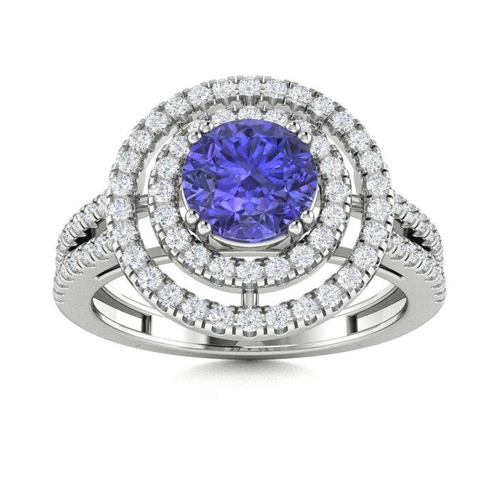 18kt Gold Tanzanite and Diamond Ladies Ring (Tanzanite 1.25ct Diamonds 0.60cts)
