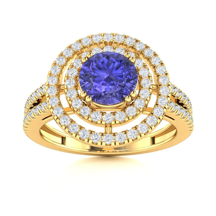 18kt Gold Tanzanite and Diamond Ladies Ring (Tanzanite 1.25ct Diamonds 0.60cts)