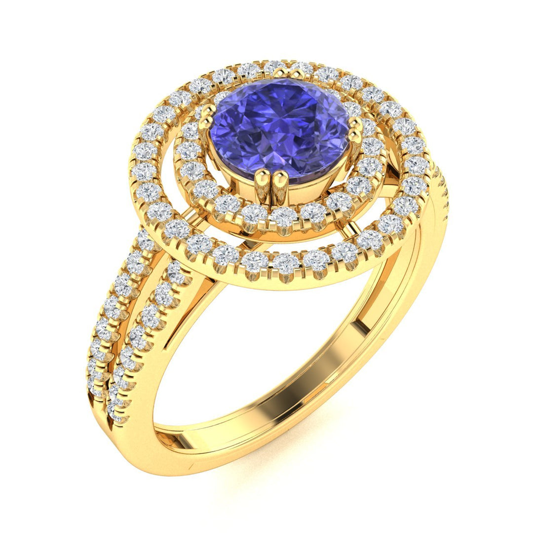 18kt Gold Tanzanite and Diamond Ladies Ring (Tanzanite 1.25ct Diamonds 0.60cts)