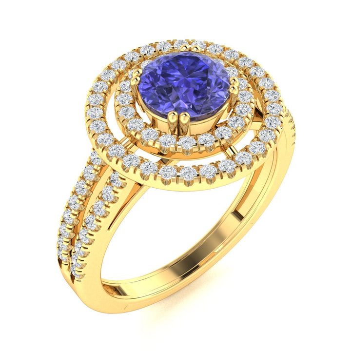 18kt Gold Tanzanite and Diamond Ladies Ring (Tanzanite 1.25ct Diamonds 0.60cts)