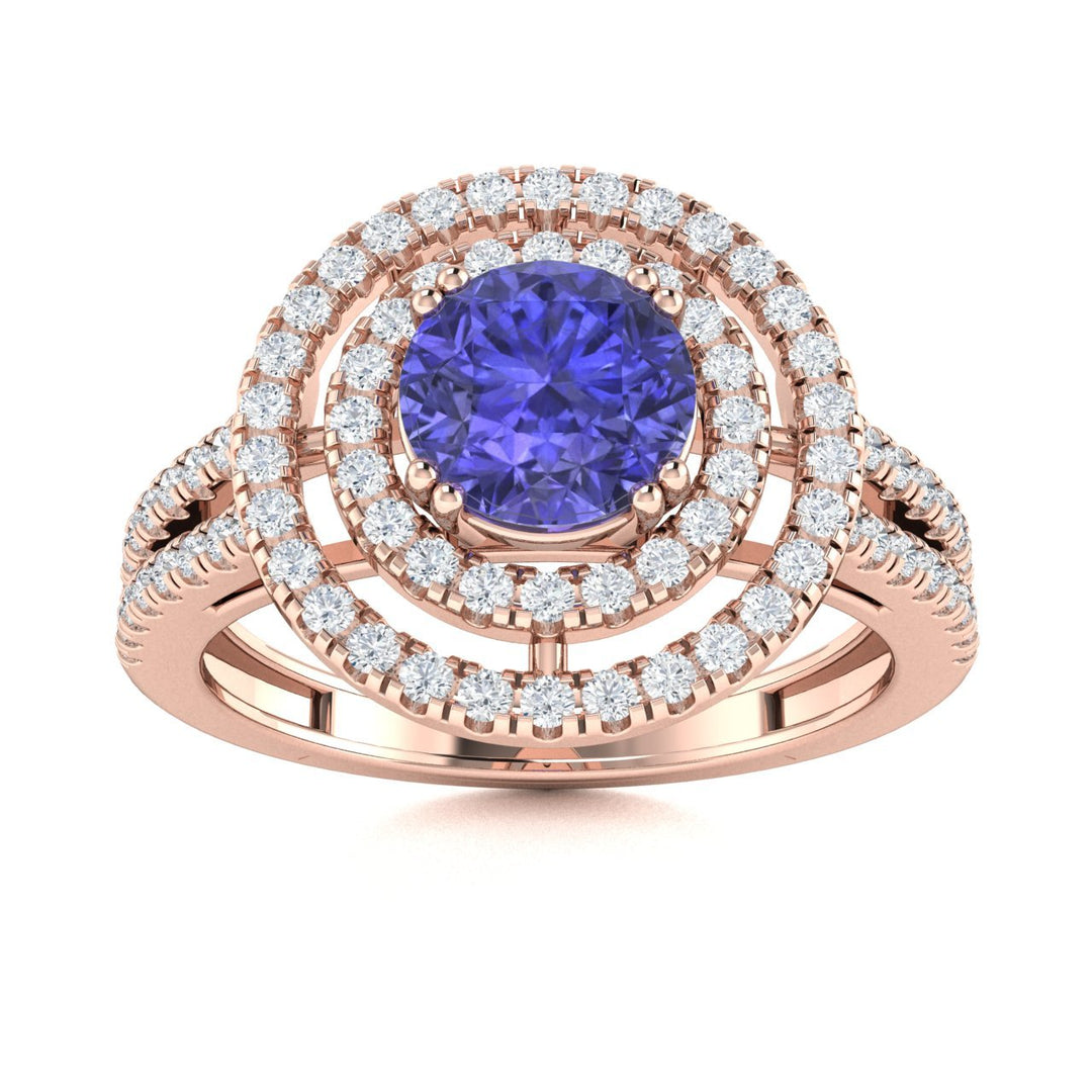 18kt Gold Tanzanite and Diamond Ladies Ring (Tanzanite 1.25ct Diamonds 0.60cts)
