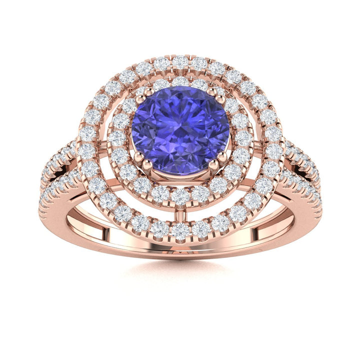 18kt Gold Tanzanite and Diamond Ladies Ring (Tanzanite 1.25ct Diamonds 0.60cts)