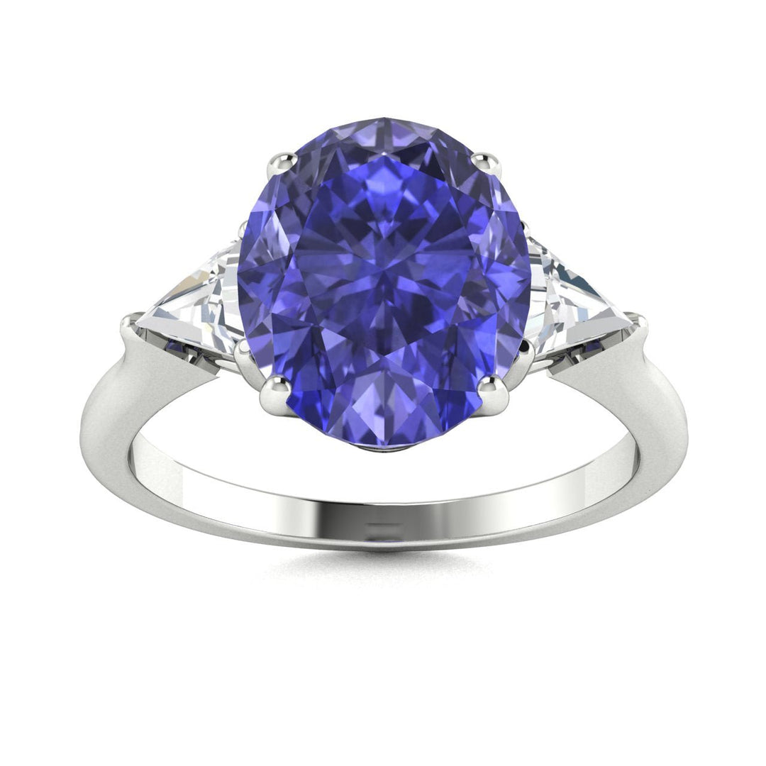 18KT Gold Tanzanite and Diamond Ladies Ring (Tanzanite 17.03 cts. White Diamond 0.53 cts.)