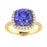 18KT Gold Tanzanite and Diamond Ladies Ring (Tanzanite 1.83 cts. White Diamond 0.21 cts.)