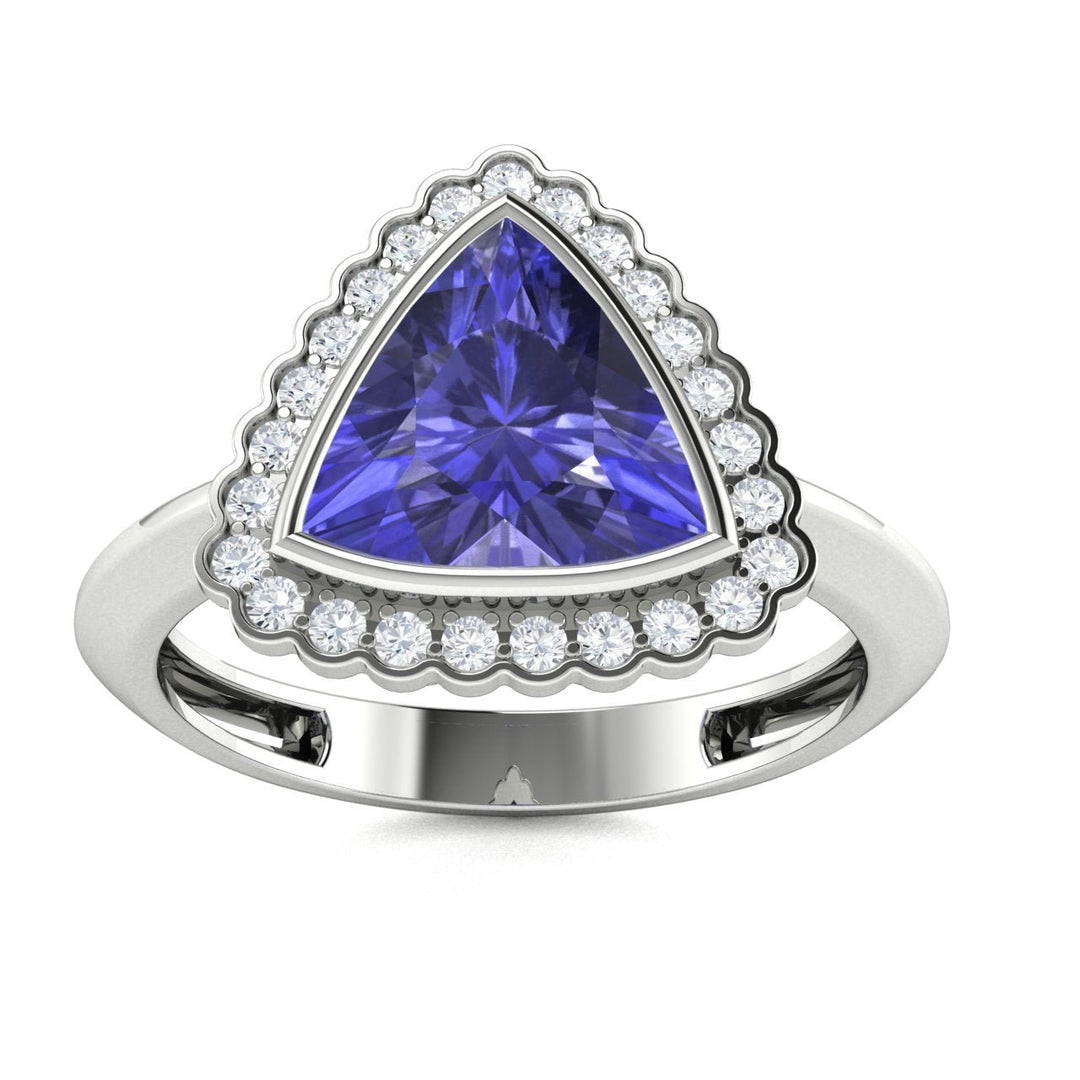 18KT Gold Tanzanite and Diamond Ladies Ring (Tanzanite 1.83 cts. White Diamond 0.25 cts.)