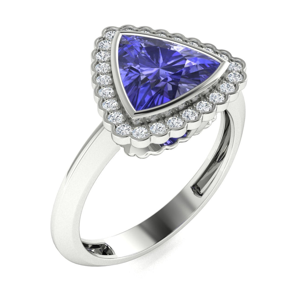 18KT Gold Tanzanite and Diamond Ladies Ring (Tanzanite 1.83 cts. White Diamond 0.25 cts.)