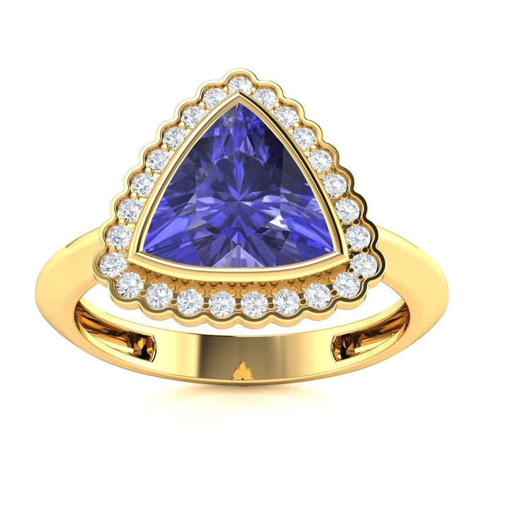 18KT Gold Tanzanite and Diamond Ladies Ring (Tanzanite 1.83 cts. White Diamond 0.25 cts.)