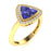 18KT Gold Tanzanite and Diamond Ladies Ring (Tanzanite 1.83 cts. White Diamond 0.25 cts.)