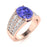 18KT Gold Tanzanite and Diamond Ladies Ring (Tanzanite 2 cts. White Diamond 0.93 cts.)