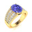 18KT Gold Tanzanite and Diamond Ladies Ring (Tanzanite 2 cts. White Diamond 0.93 cts.)