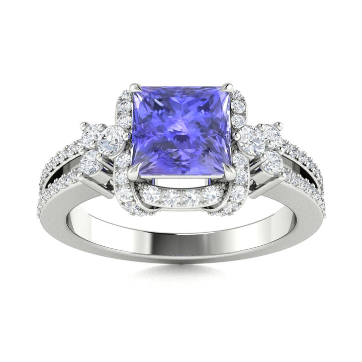 18KT Gold Tanzanite and Diamond Ladies Ring (Tanzanite 2.00 cts. White Diamonds 0.75 cts.)