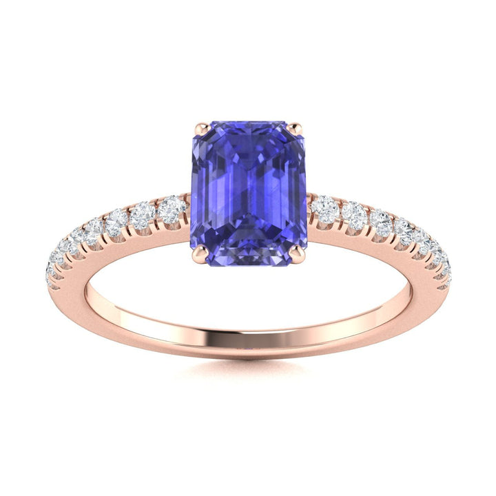 18kt Gold Tanzanite and Diamond Ladies Ring (Tanzanite 2.00ct Diamonds 0.25cts)