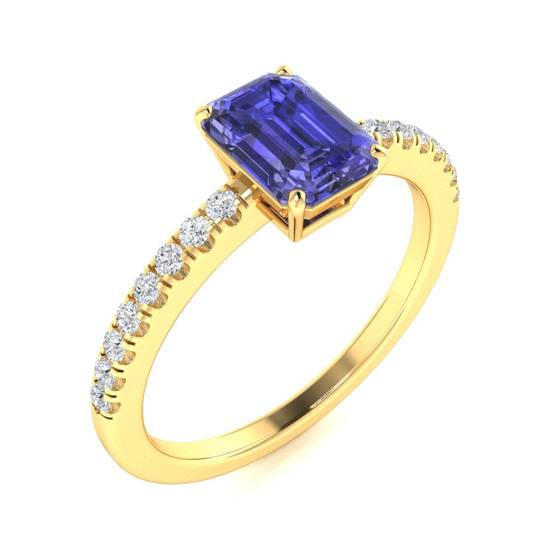 18kt Gold Tanzanite and Diamond Ladies Ring (Tanzanite 2.00ct Diamonds 0.25cts)