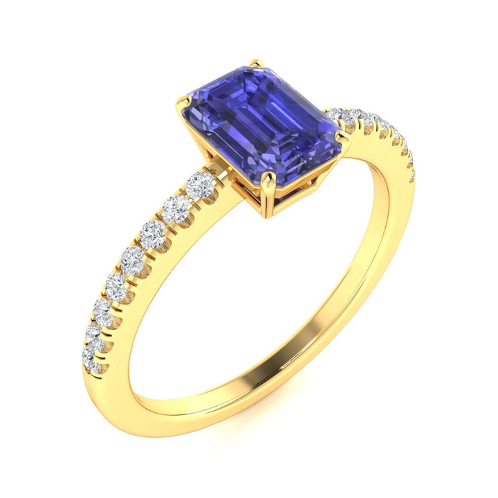 18kt Gold Tanzanite and Diamond Ladies Ring (Tanzanite 2.00ct Diamonds 0.25cts)
