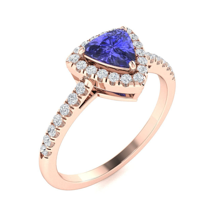 18kt Gold Tanzanite and Diamond Ladies Ring (Tanzanite 2.25ct Diamonds 0.50 cts)
