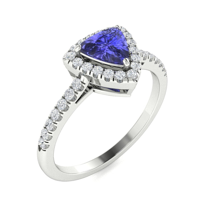 18kt Gold Tanzanite and Diamond Ladies Ring (Tanzanite 2.25ct Diamonds 0.50 cts)