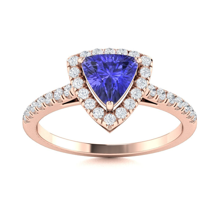 18kt Gold Tanzanite and Diamond Ladies Ring (Tanzanite 2.25ct Diamonds 0.50 cts)