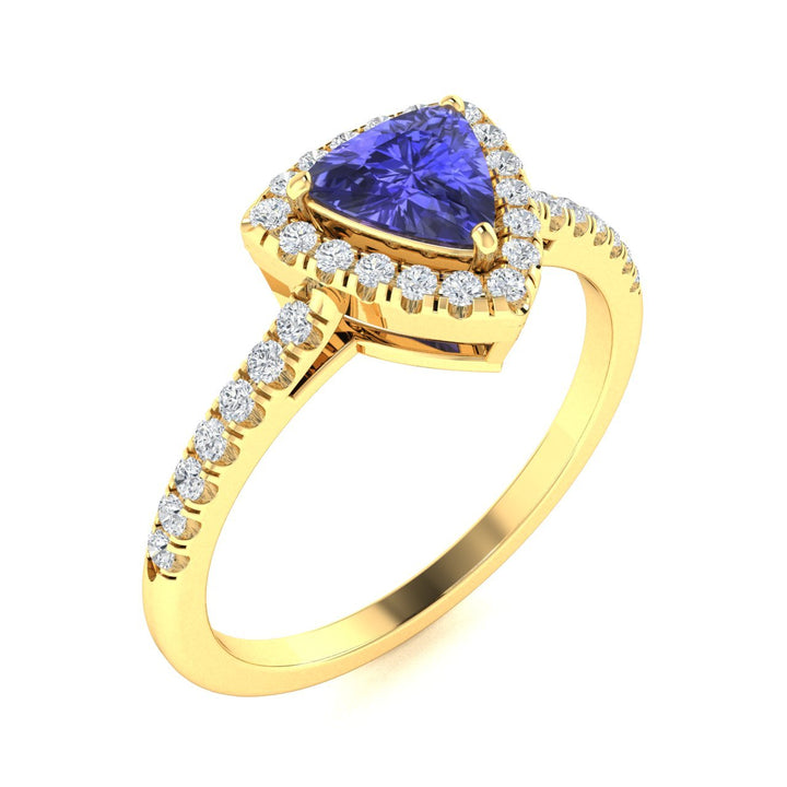 18kt Gold Tanzanite and Diamond Ladies Ring (Tanzanite 2.25ct Diamonds 0.50 cts)