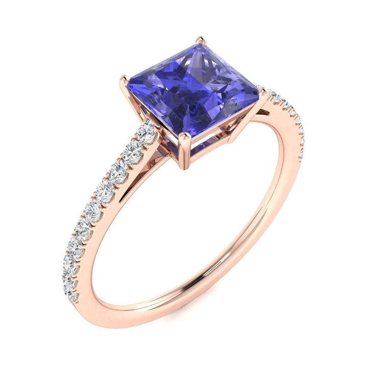 18KT Gold Tanzanite and Diamond Ladies Ring (Tanzanite 2.47 cts White Diamonds 0.23 cts)