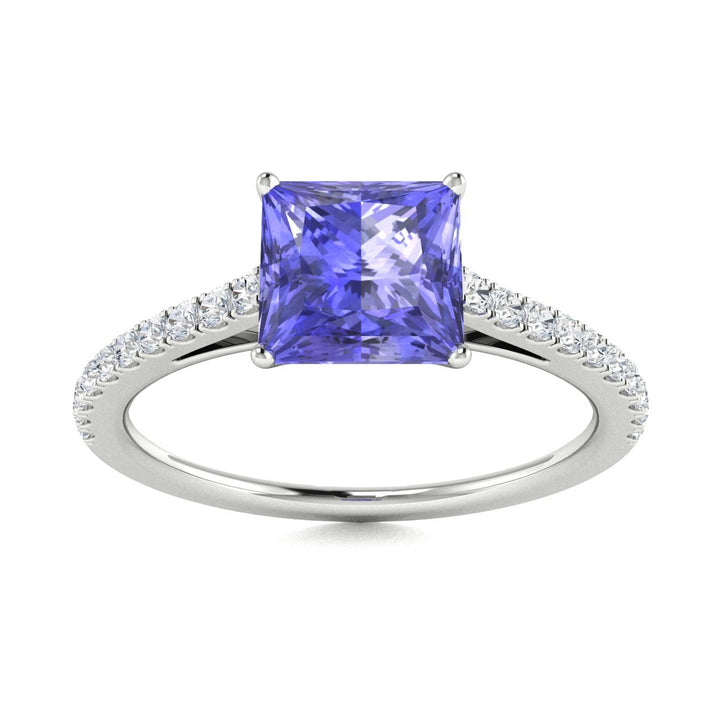 18KT Gold Tanzanite and Diamond Ladies Ring (Tanzanite 2.47 cts White Diamonds 0.23 cts)