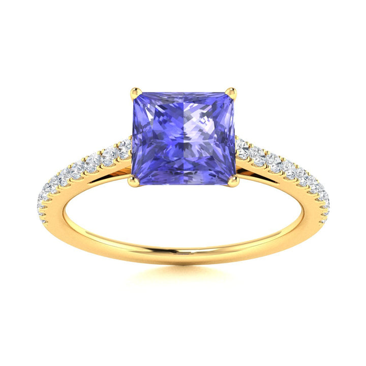 18KT Gold Tanzanite and Diamond Ladies Ring (Tanzanite 2.47 cts White Diamonds 0.23 cts)