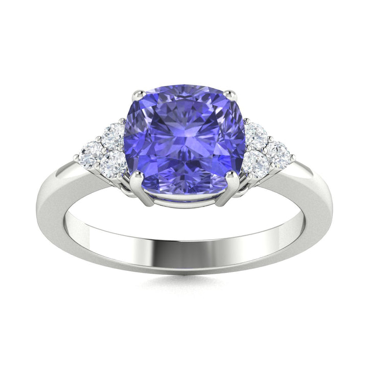 18KT Gold Tanzanite and Diamond Ladies Ring (Tanzanite 2.5 cts. White Diamond 0.16 cts.)