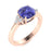 18KT Gold Tanzanite and Diamond Ladies Ring (Tanzanite 2.5 cts. White Diamond 0.16 cts.)