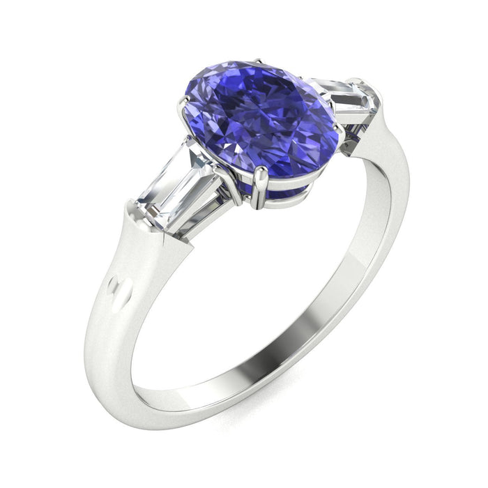 18kt Gold Tanzanite and Diamond Ladies Ring (Tanzanite 2.50ct Diamonds 0.20 cts)