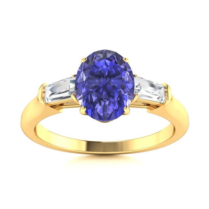 18kt Gold Tanzanite and Diamond Ladies Ring (Tanzanite 2.50ct Diamonds 0.20 cts)