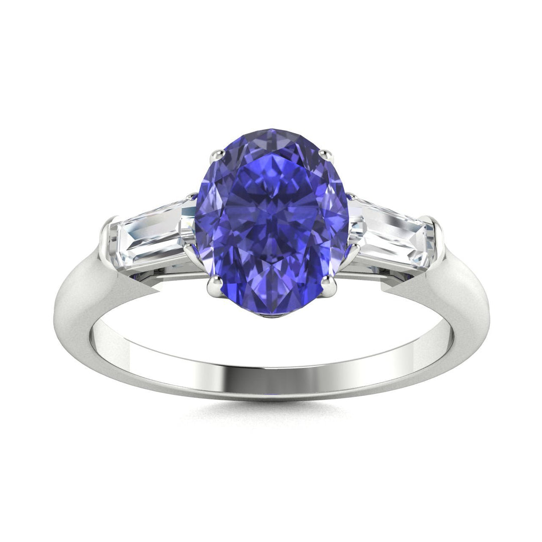 18kt Gold Tanzanite and Diamond Ladies Ring (Tanzanite 2.50ct Diamonds 0.20 cts)