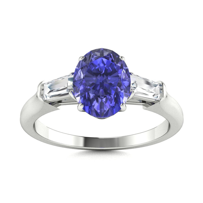 18kt Gold Tanzanite and Diamond Ladies Ring (Tanzanite 2.50ct Diamonds 0.20 cts)
