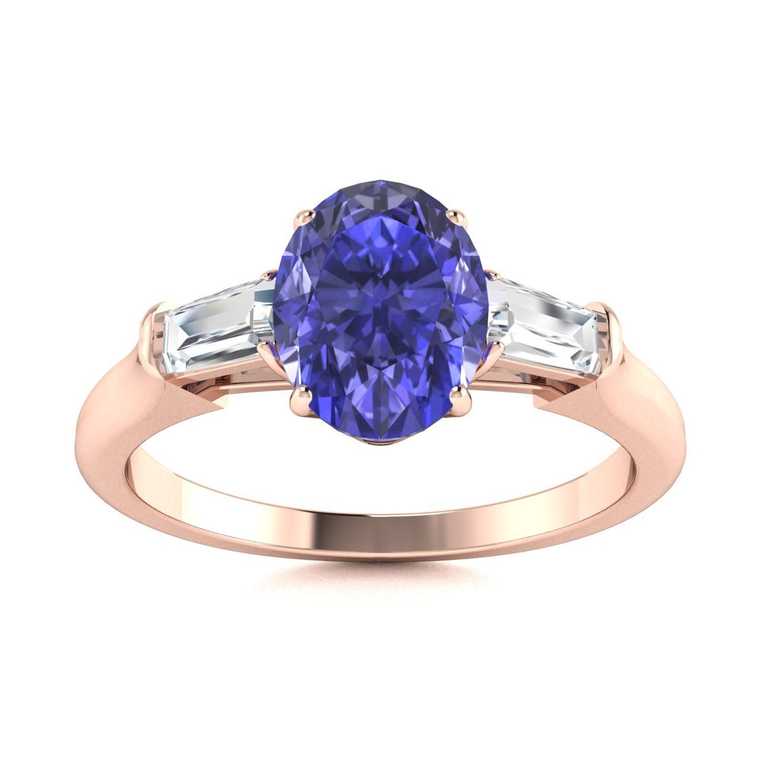 18kt Gold Tanzanite and Diamond Ladies Ring (Tanzanite 2.50ct Diamonds 0.20 cts)