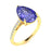 18KT Gold Tanzanite and Diamond Ladies Ring (Tanzanite 3.02 cts. White Diamond 0.23 cts.)