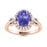18KT Gold Tanzanite and Diamond Ladies Ring (Tanzanite 3.02 cts. White Diamond 0.56 cts.)