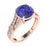 18KT Gold Tanzanite and Diamond Ladies Ring (Tanzanite 3.06 cts. White Diamond 0.34 cts.)