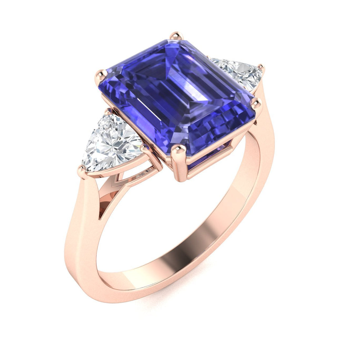 18KT Gold Tanzanite and Diamond Ladies Ring (Tanzanite 3.32 cts White Diamonds 0.36 cts)