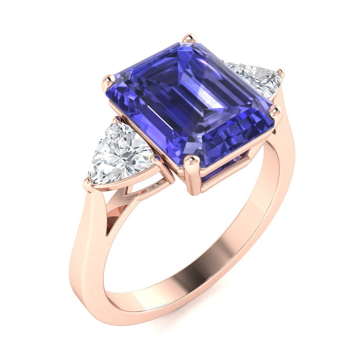 18KT Gold Tanzanite and Diamond Ladies Ring (Tanzanite 3.32 cts White Diamonds 0.36 cts)
