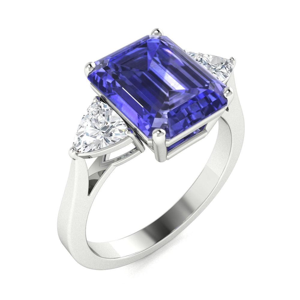 18KT Gold Tanzanite and Diamond Ladies Ring (Tanzanite 3.32 cts White Diamonds 0.36 cts)