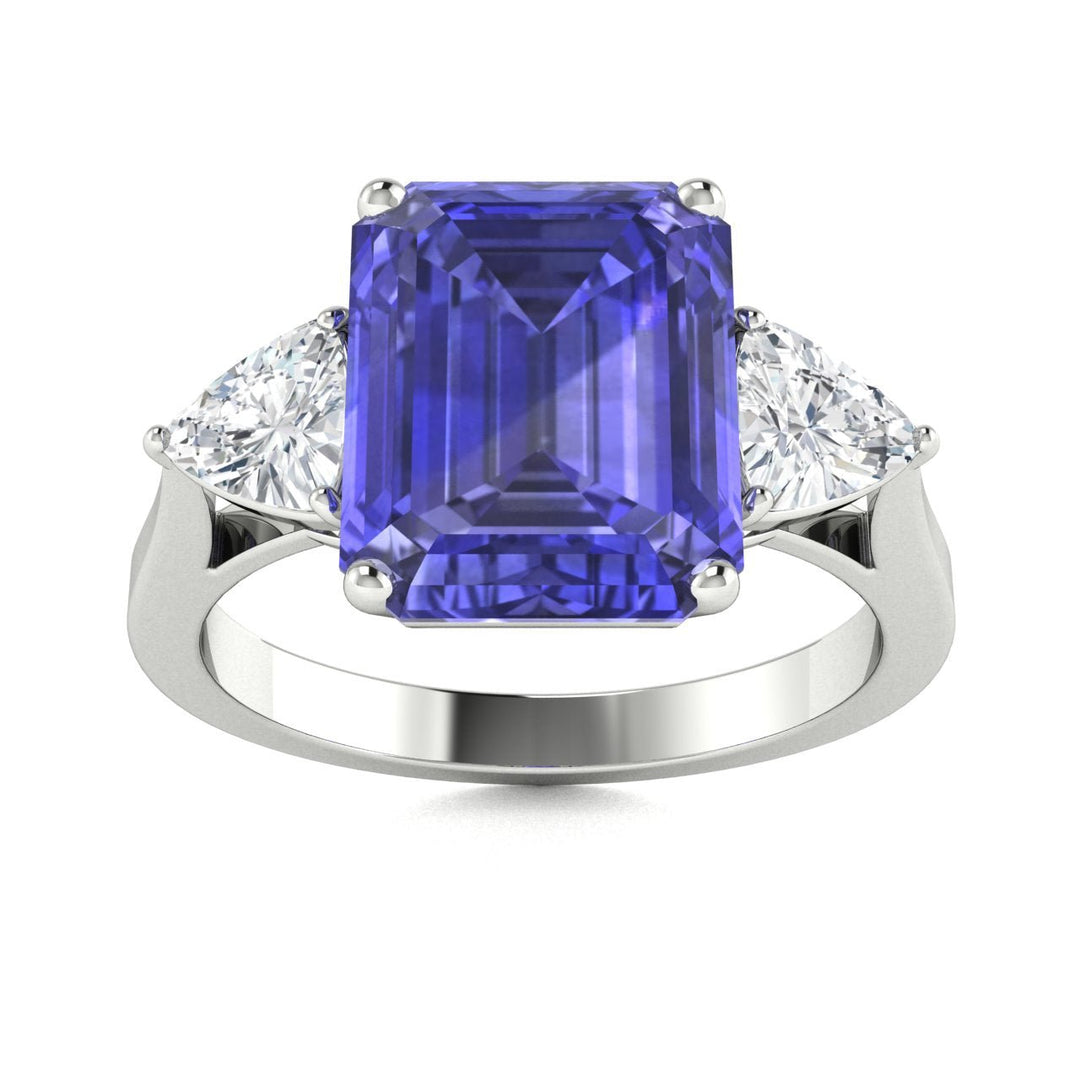 18KT Gold Tanzanite and Diamond Ladies Ring (Tanzanite 3.32 cts White Diamonds 0.36 cts)